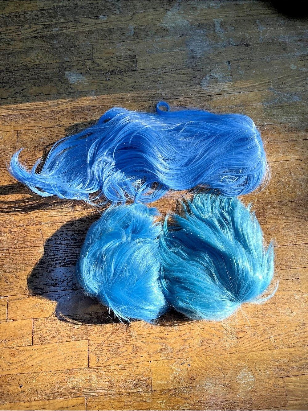 🪮 Blue Wig Bundle - 3PC (Drag, Cosplay, Halloween)